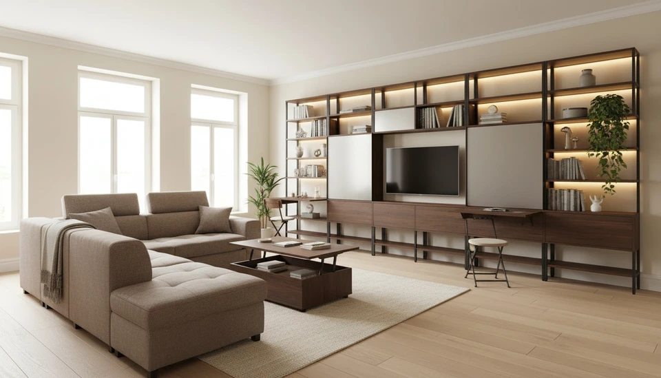 Intérieur de bureau en cours de déménagement avec nombreux cartons de déménagement empilés