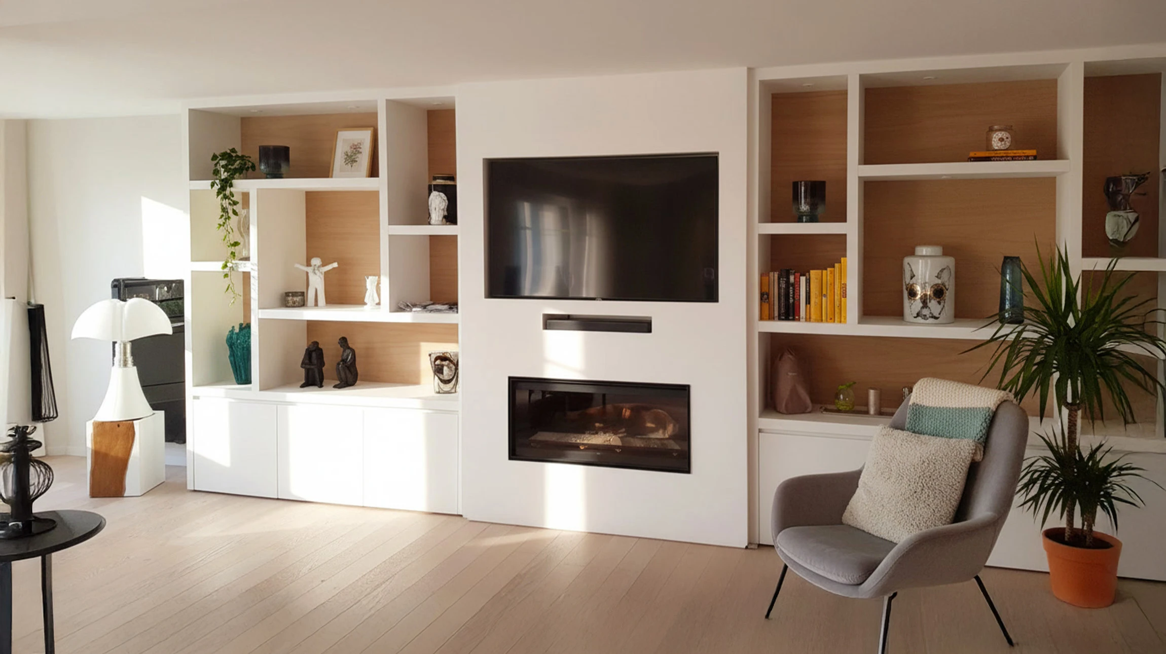 Intérieur élégant du salon avec canapé confortable